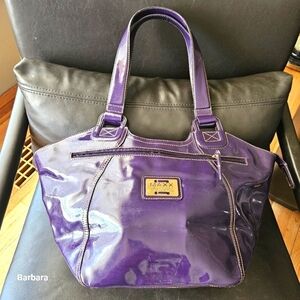 MAXX New York Signature Deep Purple Patent-look Bag